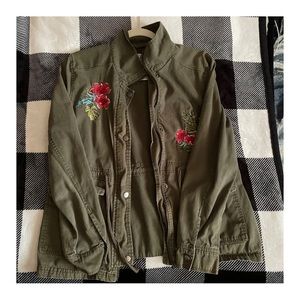 Sage green flower Jean Jacket 🌺